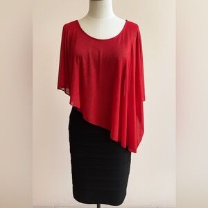 Enfocus Studio Red and Black Dress Stretch